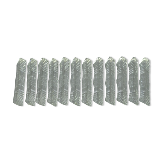 Set de 12 porte couteaux vintage en cristal