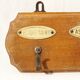 Vintage antique wooden tea towel holder 4 hooks