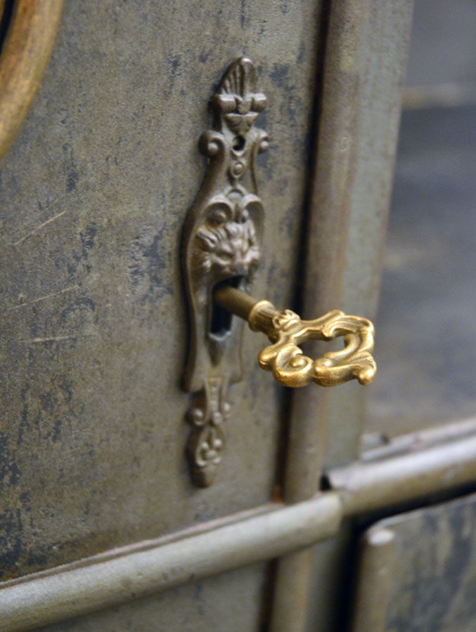 Iron cabinet by Carlo Crespi Parabiago for Carlo Crespi Parabiago, 1940s