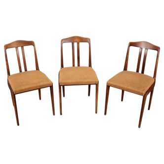 Ensemble de trois chaises de salle à manger des années 1970 par Drevotvar, Tchécoslovaquie