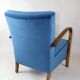 Fauteuil en velours bleu Art Déco, années 1960