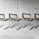 Set of 4 black cesca B32 chairs by Marcel Breuer