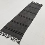 2x8 Green & Black One-of-a-Kind Vintage Kilim Runner, 67x247 Cm