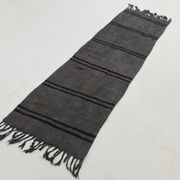 2x8 Green & Black One-of-a-Kind Vintage Kilim Runner, 67x247 Cm