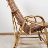 Fauteuil en rotin ancien, vintage