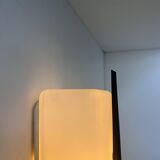 Vintage wall lamp, opaline and brass, France 1960