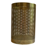 Postmodernist perforated brass wastepaper basket 1980 Memphis
