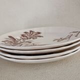 4 assiettes terre de fer Longchamp