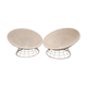 Paire de fauteuils corbeille scoubidou