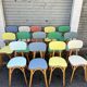 (lot) 14 Heart Compass Multicoloured Chairs