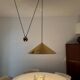 Adjustable Brass Keos Pendant Lamp with Counterweight by Florian Schulz
