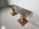 Console table in reed and glass, Italy, 1970.