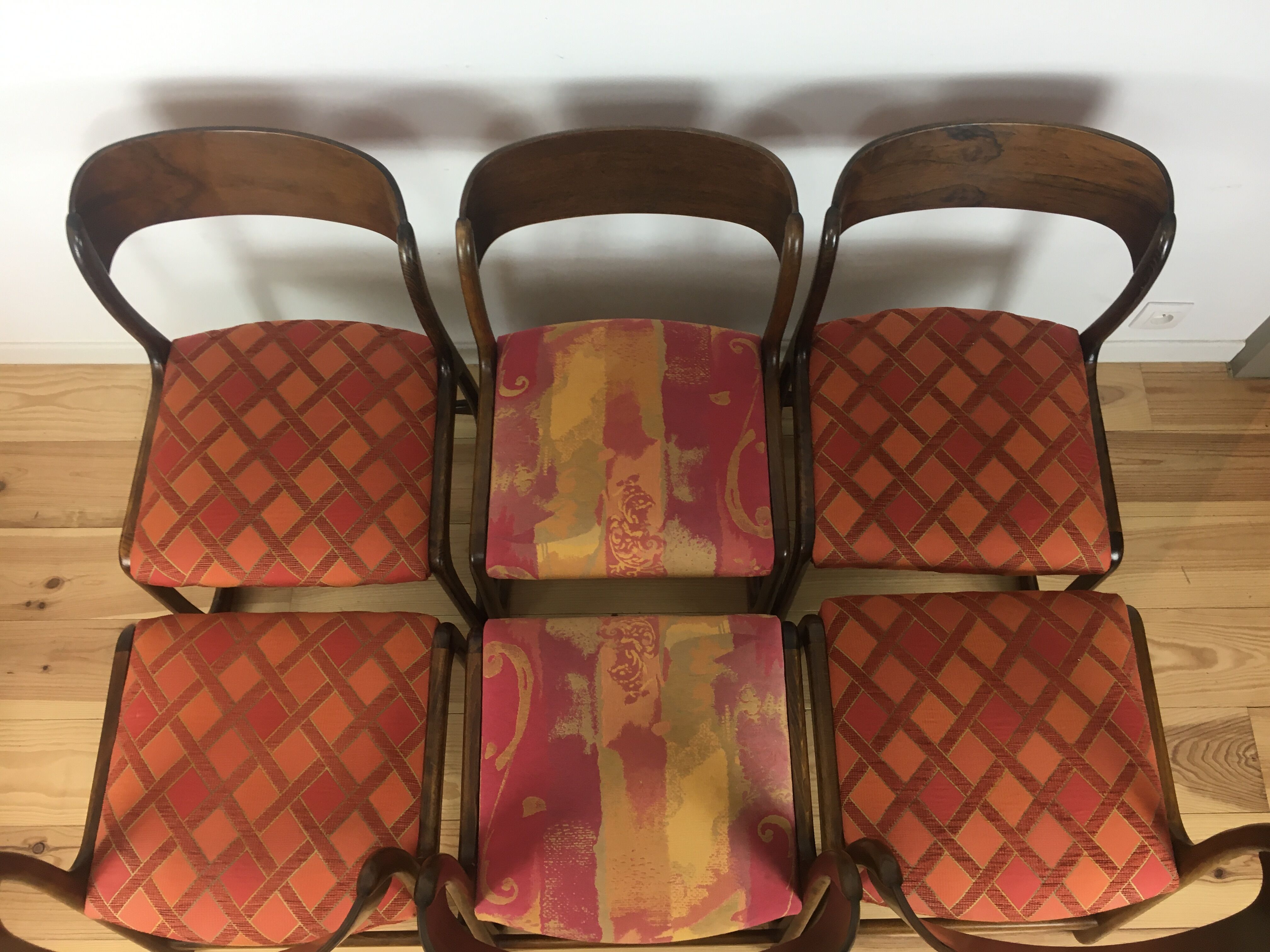 6 Baumann chairs sled rosewood