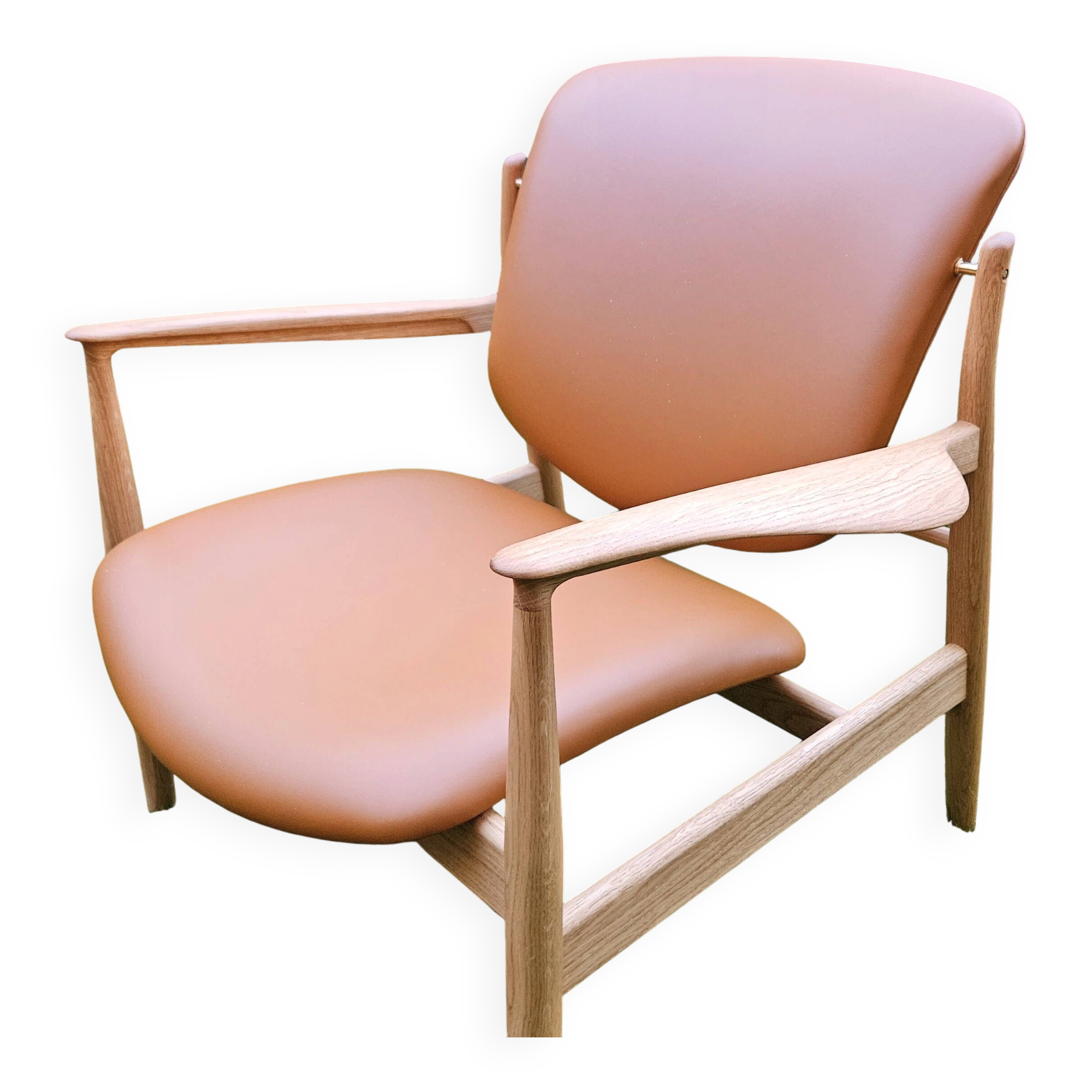 2 "The French Chair" seats by designer Finn Juhl and 1 matching footrest.