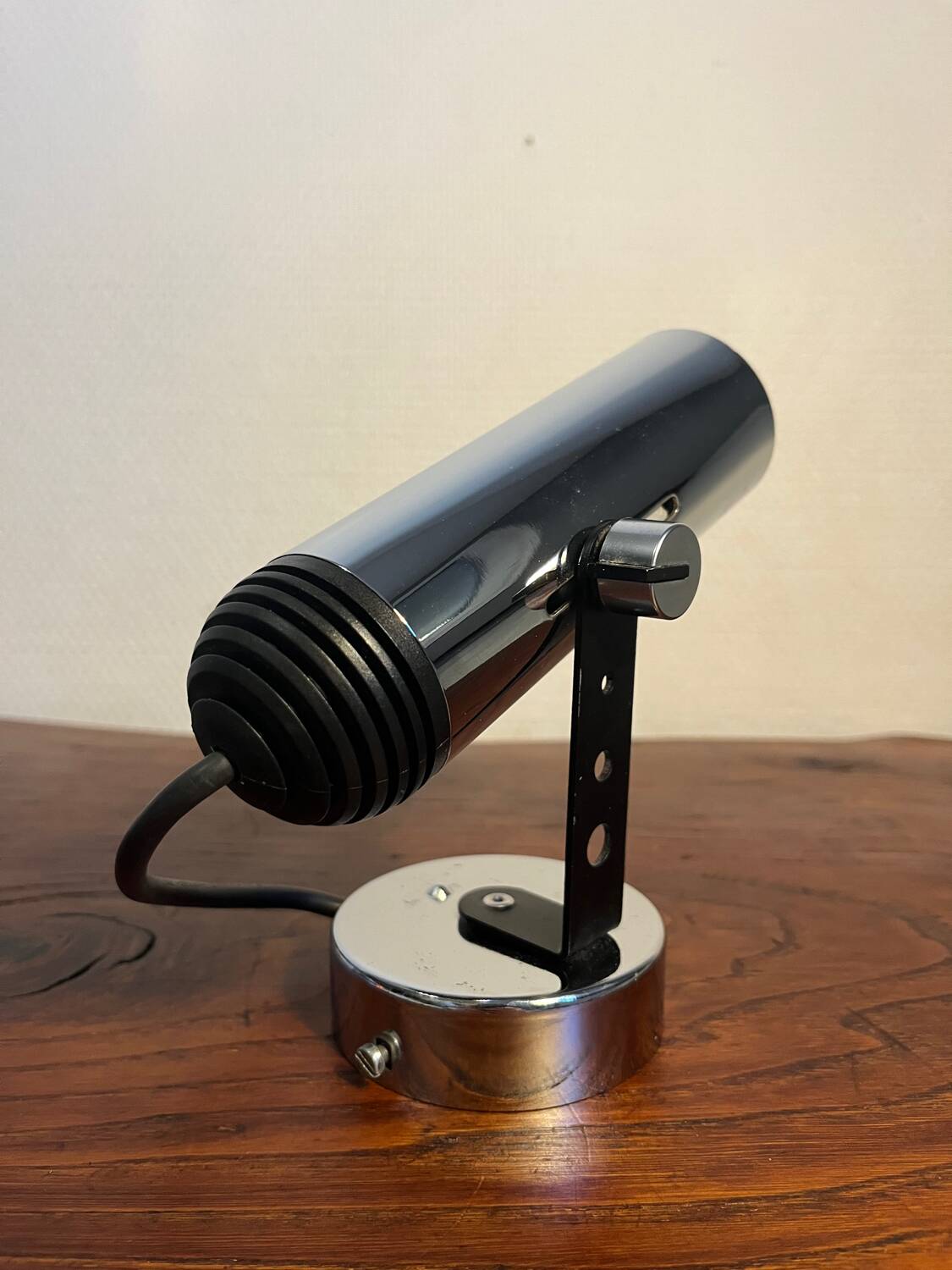 Space age chrome wall light spot from the 80s