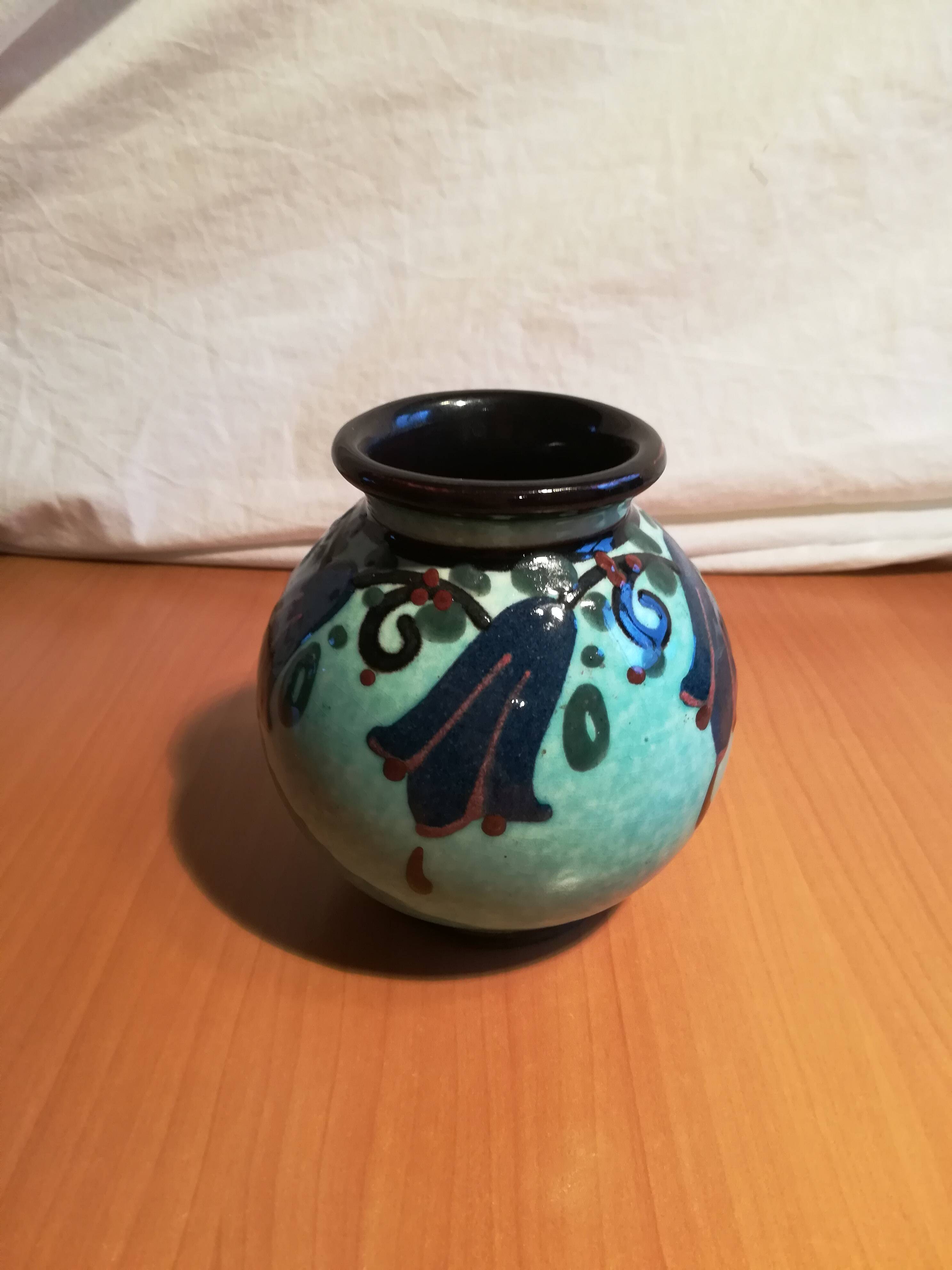 Paul Jacquet enamelled ceramic vase 1930