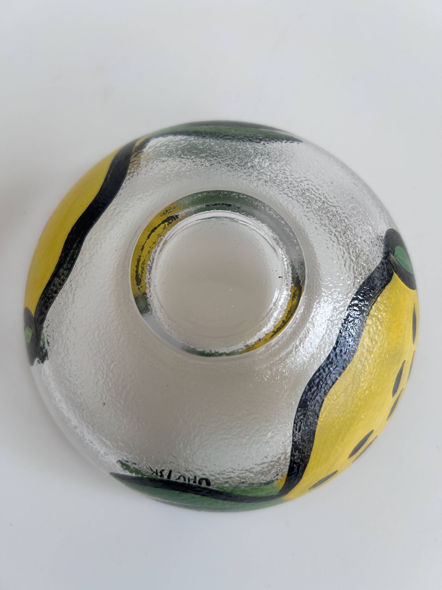 Bowl Kosta Boda by Ulrica Hydman Vallien – hand-painted glass 15 cm