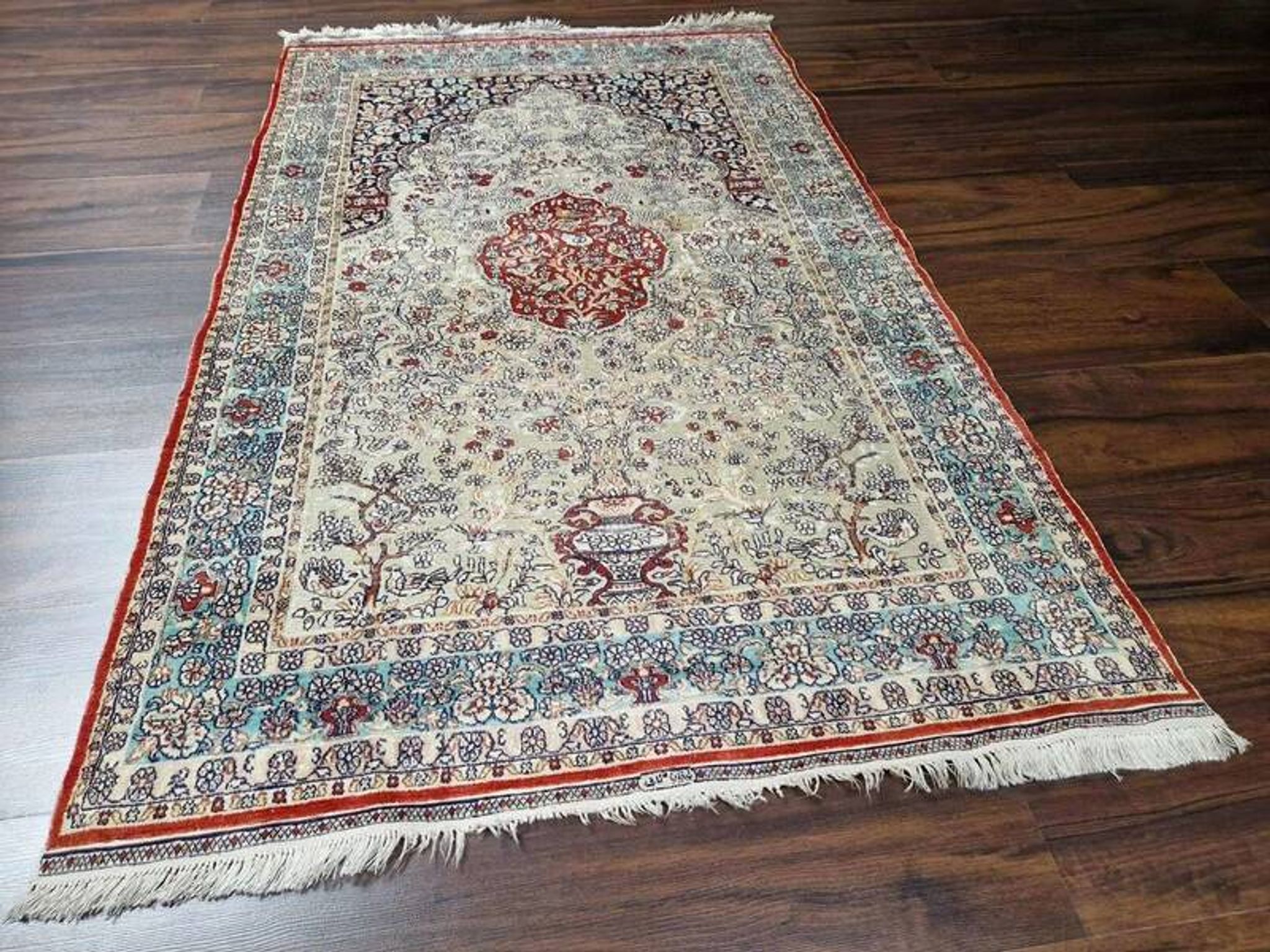 Tapis ancien en soie, Pékin 1930