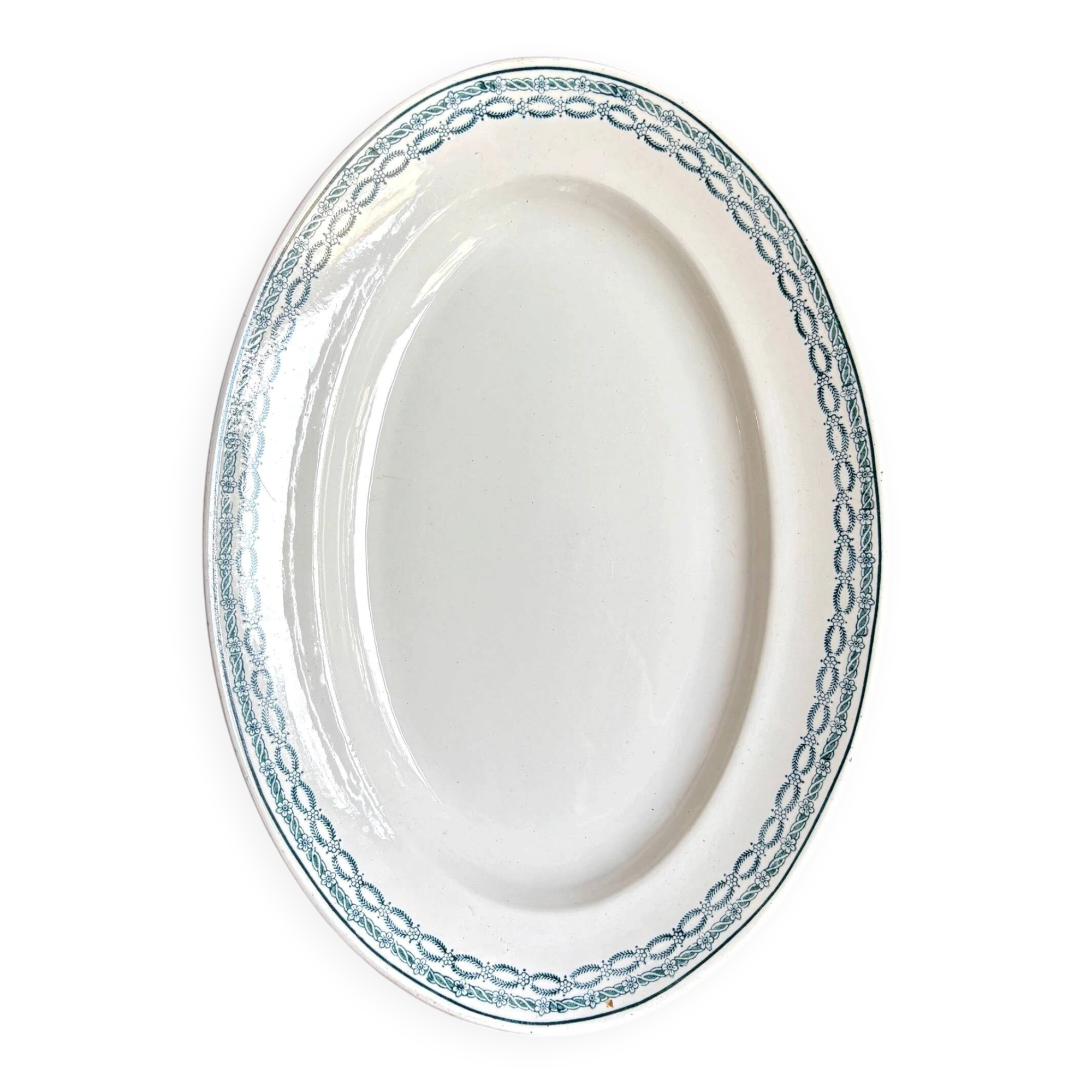 St Amand oval dish in blue ironstone