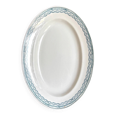 St Amand oval dish in blue ironstone