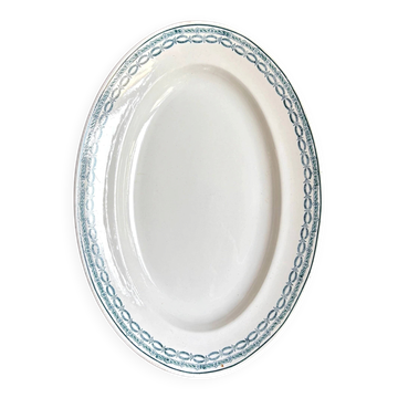 St Amand oval dish in blue ironstone