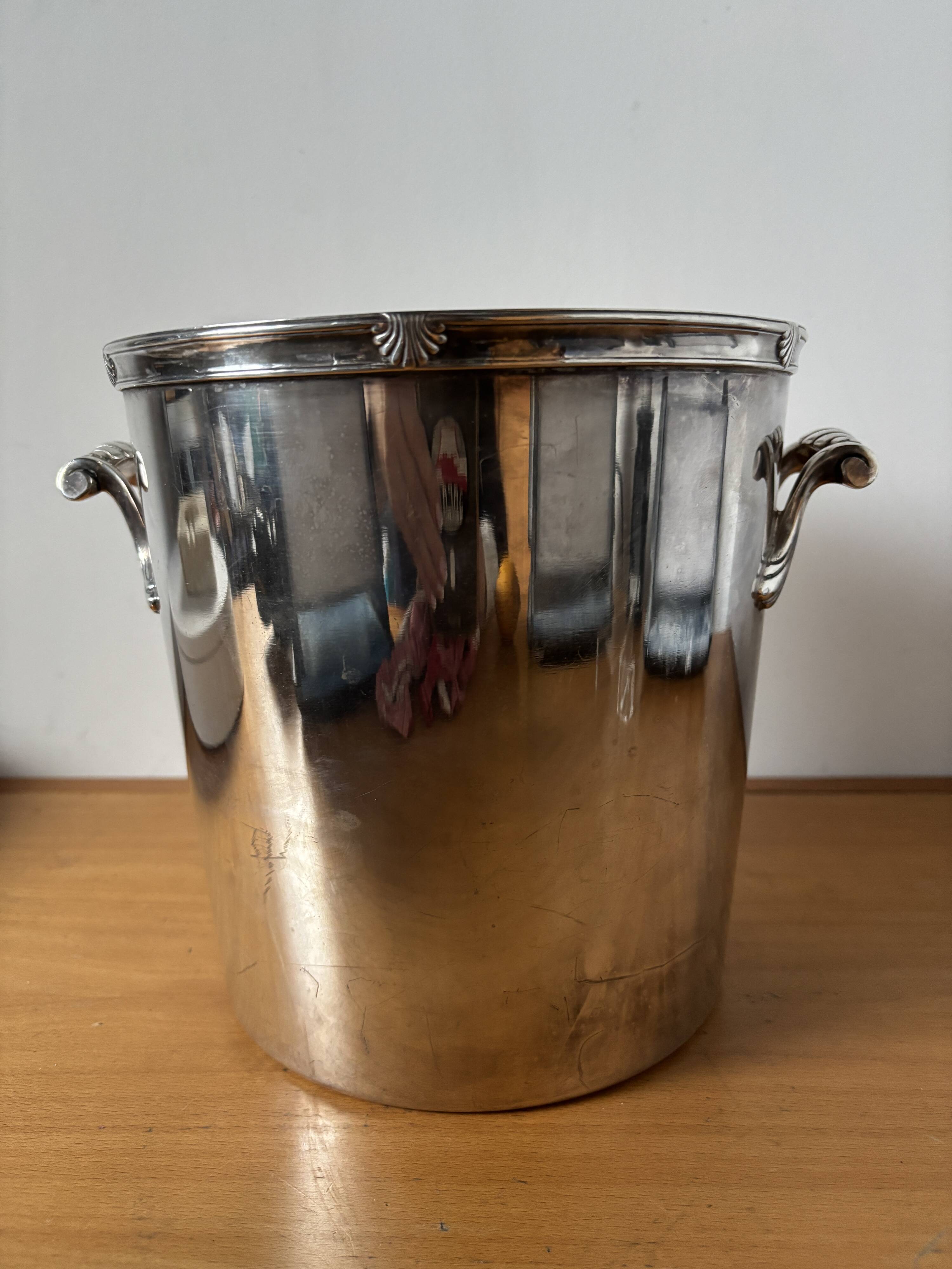 Ercuis silver-plated champagne bucket, France 1950s