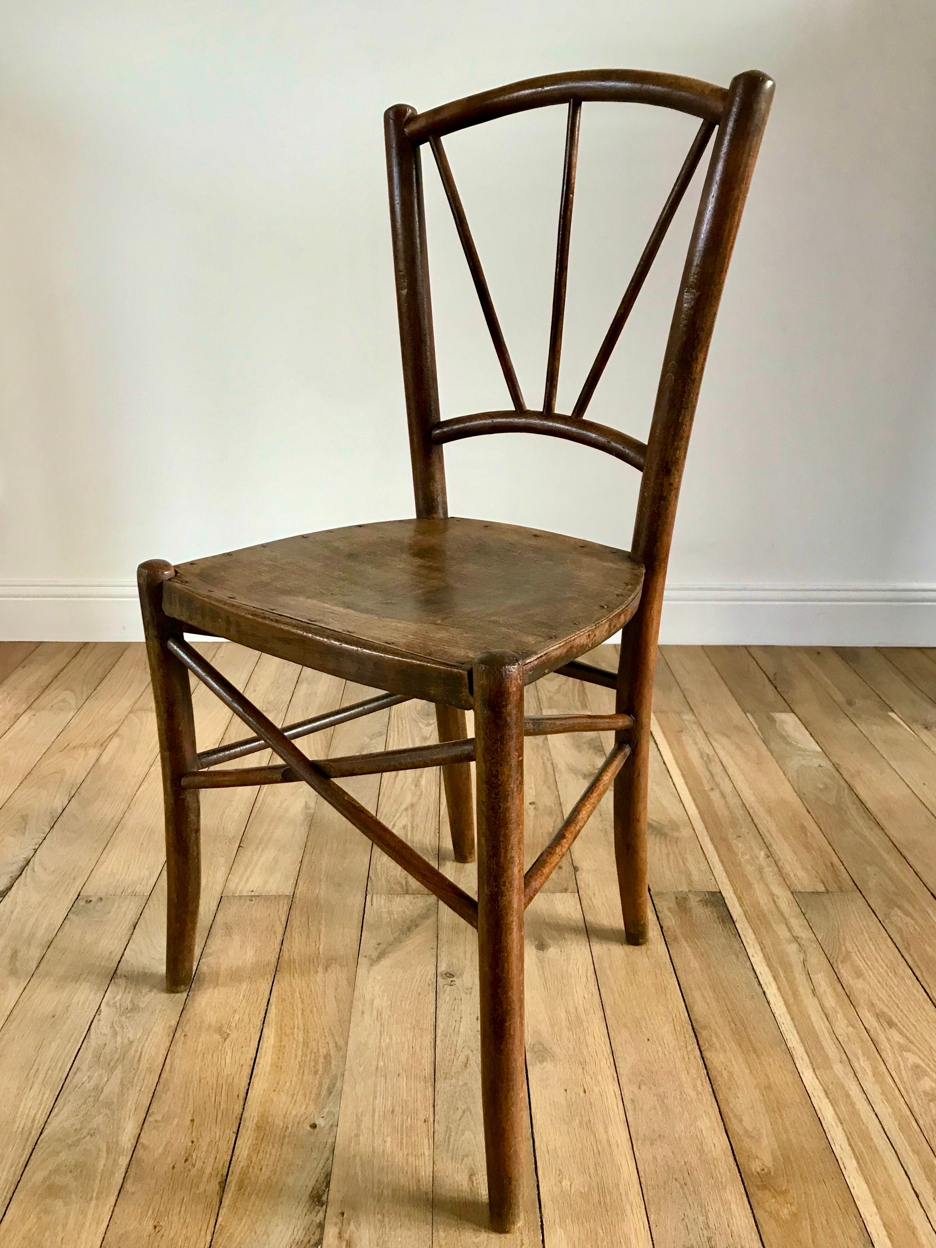 old wooden bistro chair early twentieth century