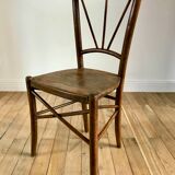 chaise de bistrot en bois ancienne début XXème
