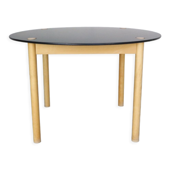 Oak Round Dining Table FDB Møbler Flip-Top by Børge Mogensen, 1950 Denmark