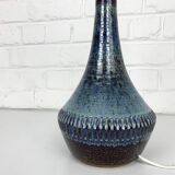 Danish table lamp in blue ceramic, Soholm Stentøj, Scandinavian Denmark