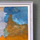 Contemporary "Summer Abstraction" Abstract Seascape by British Artist Ian Mood, Framed Oil Painting