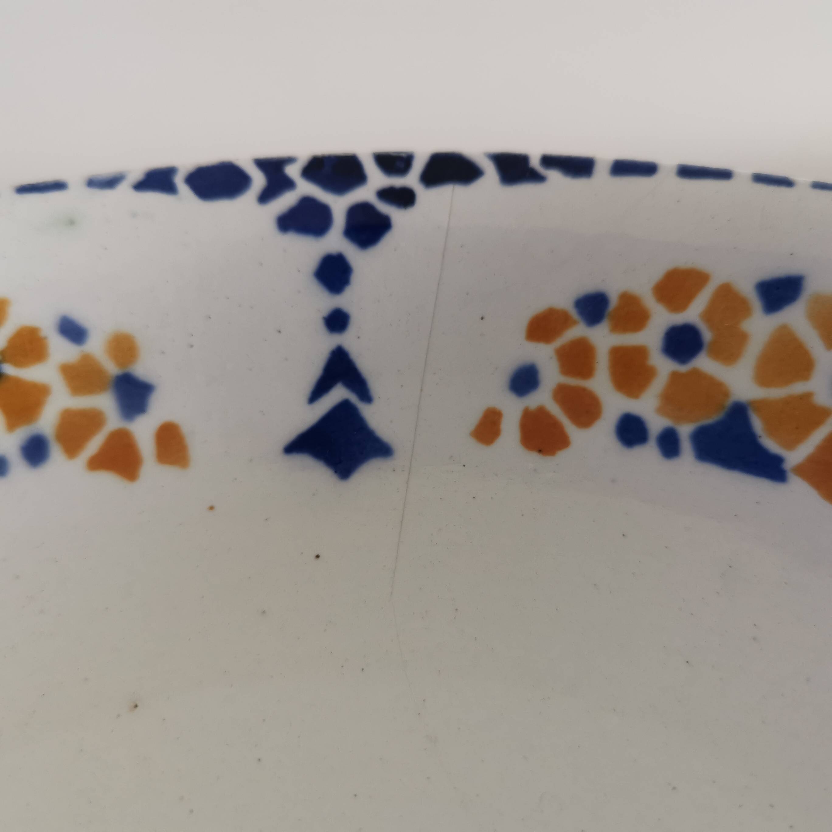 Old earthenware compote bowl L'Amandinoise St Amand France