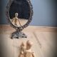 Brass psyche mirror