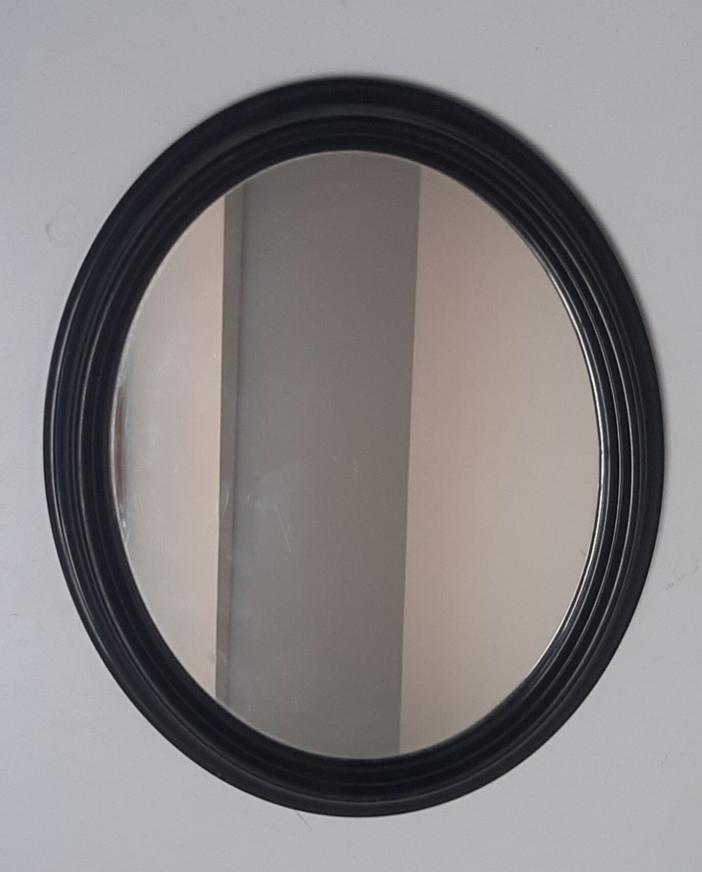 Vintage oval black mirror 60/70s
