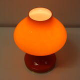 All Glass Orange Table Lamp by Valasske Mezirici, 1970s