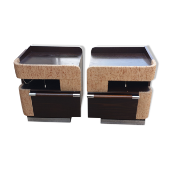 Pair of bedside tables, 70s