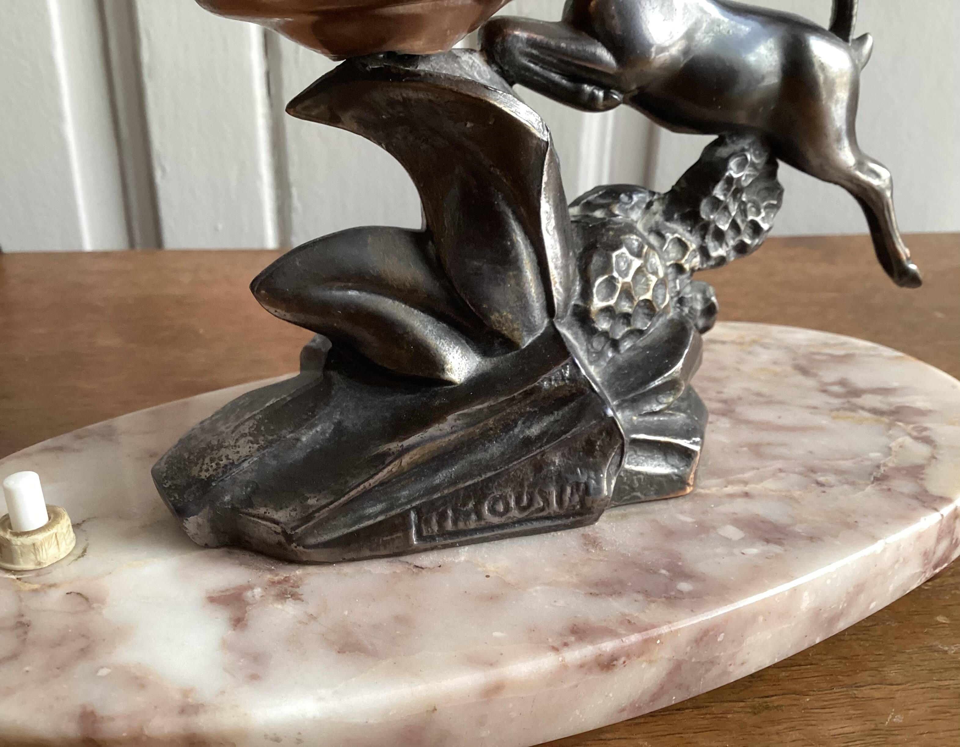 Antique bedside lamp night light by Jacques Limousin