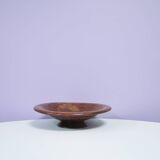Vintage wooden bowl on foot