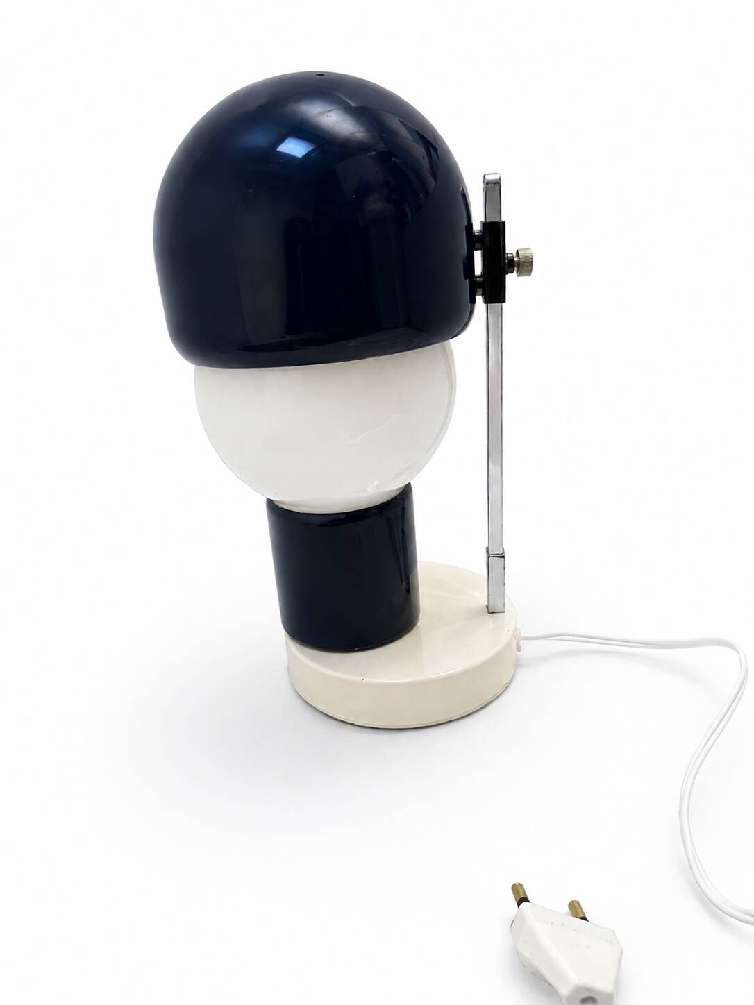 Modernist table lamp G.C.M.E. in metal and glass, Italy 1970s