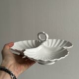 Plat 3 compartiments en porcelaine blanche