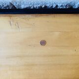 Small vintage row with sliding doors, metal legs Circa 50's