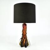 Lampe de table en verre d'uranium Murano, années 1950