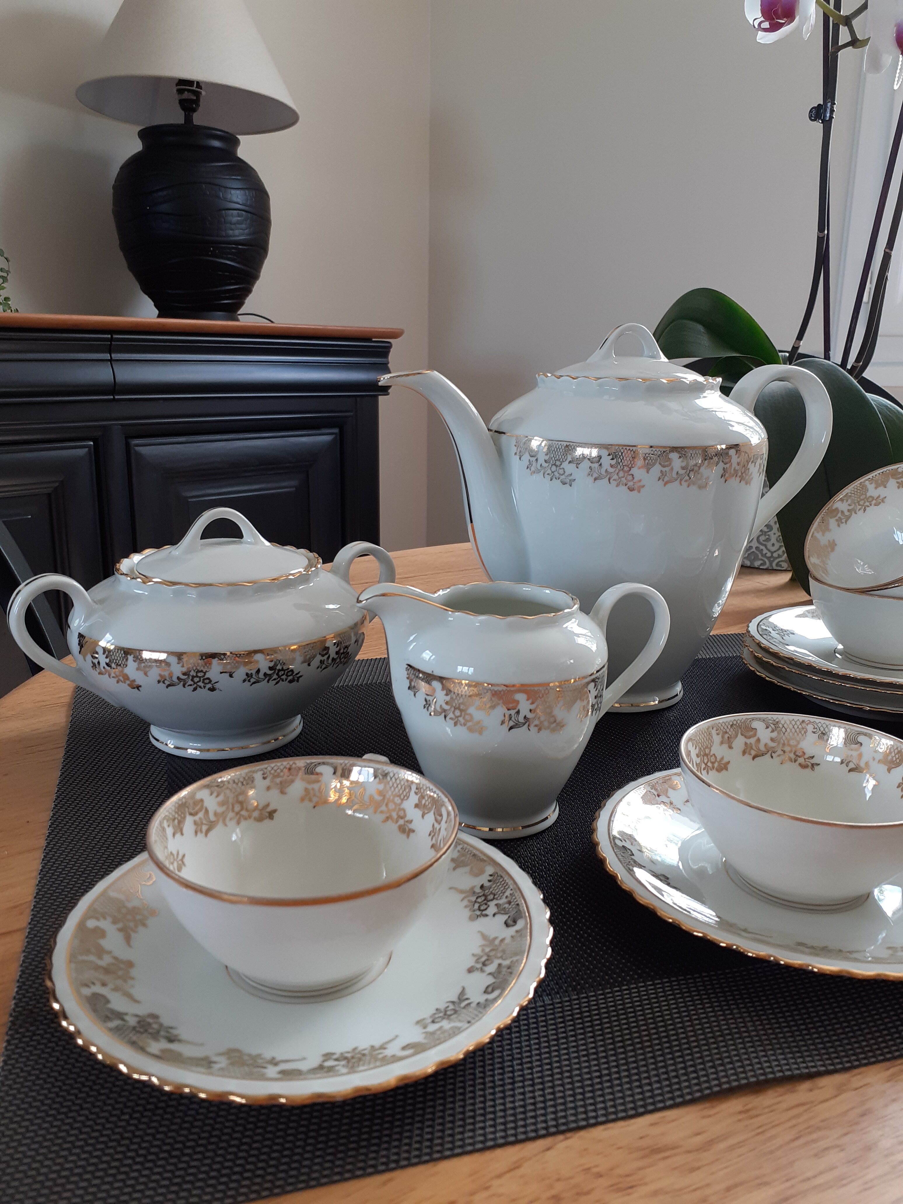 Limoges porcelain coffee service
