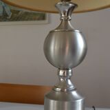 See delmas lamp 70's with fabric and metal lampshade
