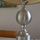 See delmas lamp 70's with fabric and metal lampshade