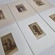 Set of 6 mounted old photographs, 19th century studio portraits
