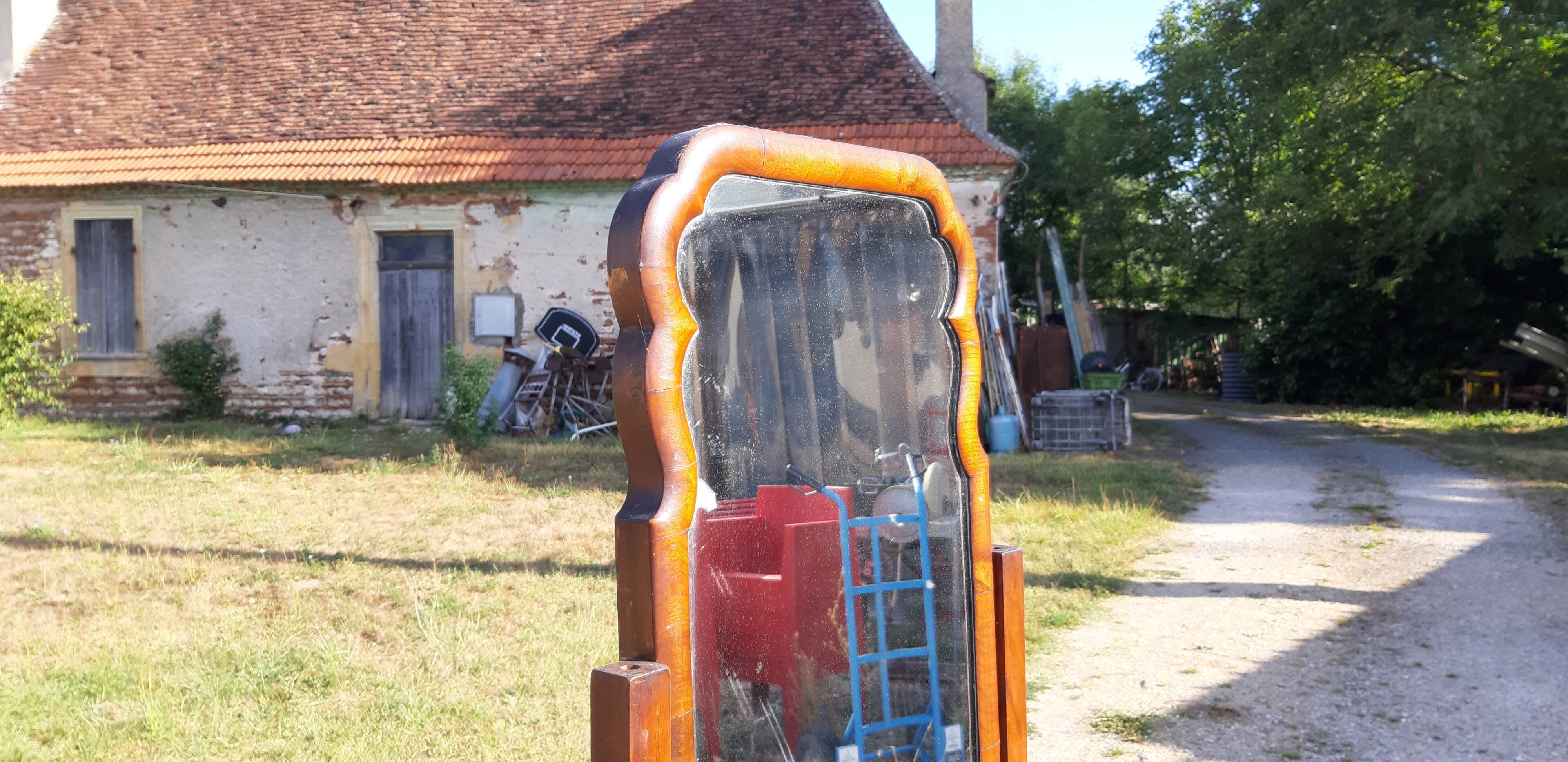 Miroir psyché 1900 noyer