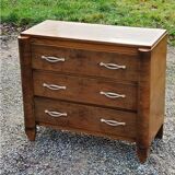 Art Deco chest of drawers from the 30s-40s in walnut 3 drawers