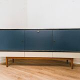 Vintage blue and white wooden sideboard