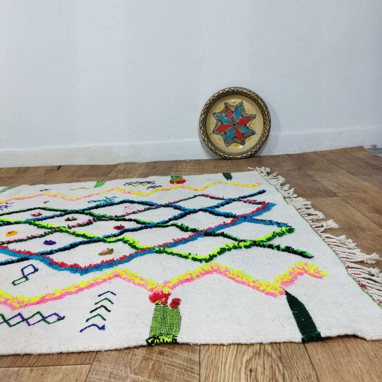 Handmade Moroccan Berber rug 222 x 128 cm